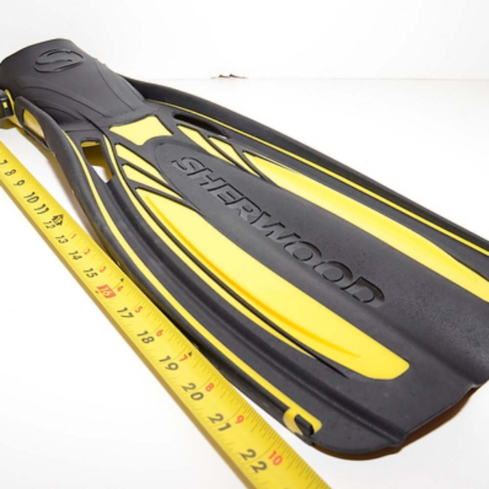 Sherwood Fins - Benthic Scuba (Black & Yellow - Size 9/10)